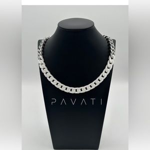 Chain necklace white silver men’s accessories